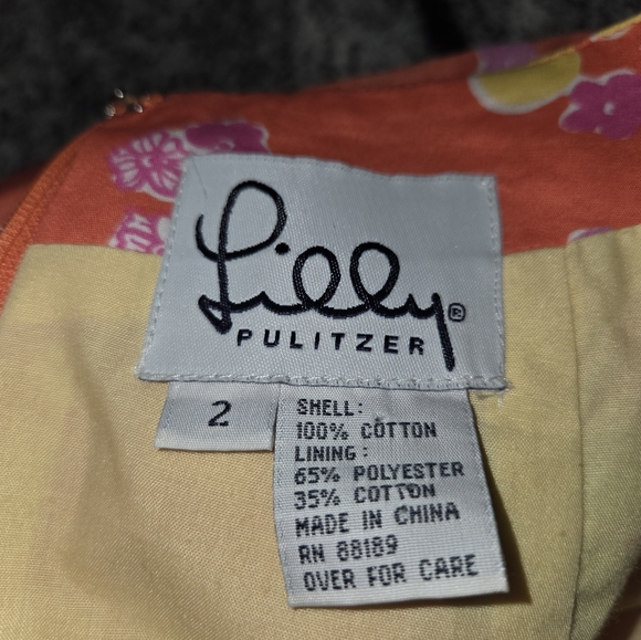 Lilly Pulitzer Floral Strapless Dress, Ties In Back Great Condition - Picture 7 of 8